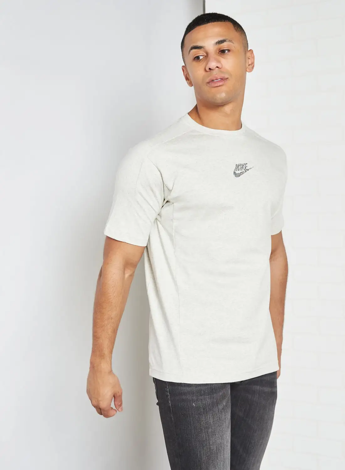 Nike NSW Short Sleeve T-Shirt White/Heather Grey