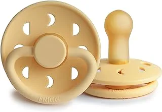 FRIGG Moon Phase Latex Baby Pacifier 6-18M 1-Pack Pale daffodil - Size 2