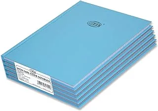 FIS Neon Hard Cover Notebook Single Line 9X7 Inch, 100-Sheets, Turquoise 5-Piece - FSNB97N220