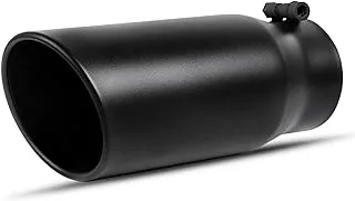 AUTOSAVER88 4 Inch Inlet Black Exhaust Tip, 4