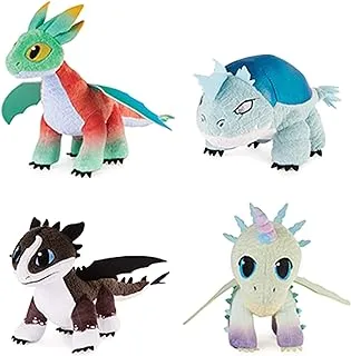 Dreamworks Dragons 1-6064863 Feathers Reveal Plush, Colour-Changing, The Nine Realms, Kids’ Toys for Ages 4 and Up