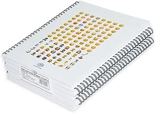 FIS Spiral Hard Cover Notebook Single Line 10X8 Inch, 100-Sheets 5-Piece - FSNBS1081904