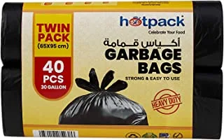 HOTPACK Garbage Bag Roll Economy 65X95cm, 20 Pieces X 2 Roll