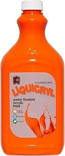 EC Vantage Fluorescent Liquicryl Junior Student Acrylic Paint 2 Liter, Orange