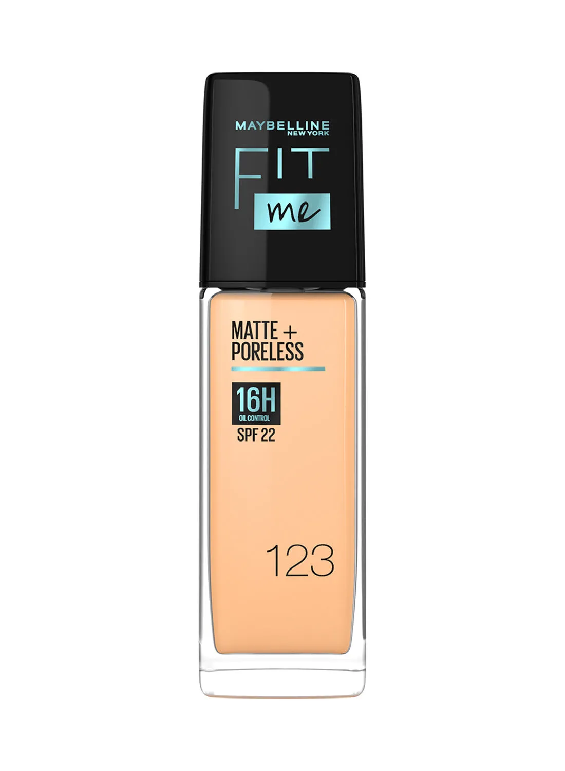 MAYBELLINE NEW YORK Maybelline New York Fit Me Matte & Poreless Foundation 16H Oil Control with SPF 22 - 123