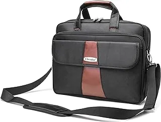 Senator 16 inch 1680D Expandable Nylon Shoulder Laptop Bag Light Weight Water Resistant with RFID pockets and Adjustable Shoulder Straps Business College School Students – KH8071 (Black)