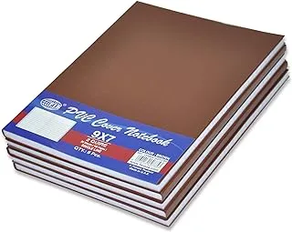 5-Piece FIS PVC Cover Notebook 9X7 Inch, 2-Quires Brown - FSNB9X72QPVCBR