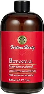 BETTINA BARTY Indian Rose & Almond Scented Reed Diffuser Oil Bottle with 10 Reed Stick |Reed Diffuser Set for Home Fragrance, Living Room, and Bed Room, and office 500ml