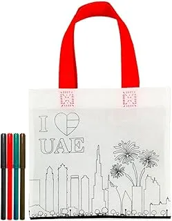 Party Magic Uae Diy Painting Bag 20X20cm 1Ct, Red/Green/White/Black, 14277