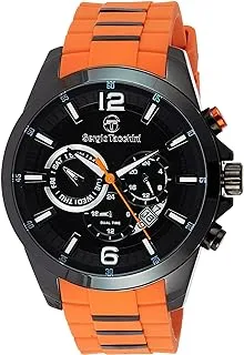 Sergio Tacchini ST.1.10259-5 Archivio Silicon Strap Watch for Men, Orange