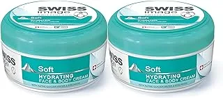 SWISSIMAGE Swiss Image Soft Hydrating Face & Body Cream 2 X 200 ml, Twin Pack | Non Greasy, Light Weight, Deeply Hydrates & Refreshing