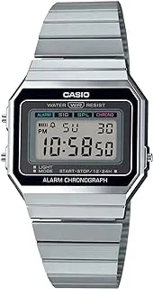 Casio Unisex Watch - A700W-1ADF Silver Dial, Grey Band