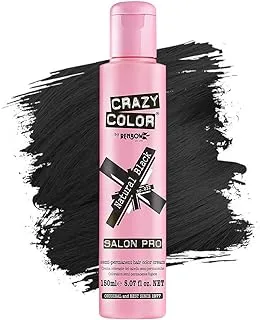 Crazy Color Hair Dye - Vegan and Cruelty-Free Semi Permanent Temporary for Pre-lightened or Blonde No Peroxide Developer Required (NATURAL BLACK)