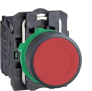 Schneider Electric - Harmony XB5 Red projecting complete push-button - Control and Signalling -, red - XB5AA41