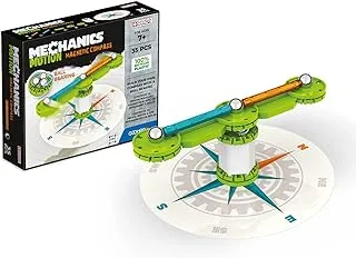 Geomag Mechanics Motion Re Compass 35, STEM & Educational Magnet Toys, Made in Switzerland, 100% Recycled Plastic, Open Ended Toys, Contruction Toys, 7Y+