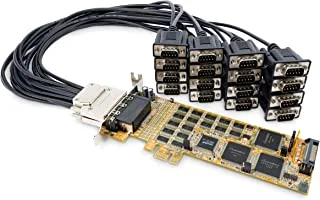 StarTech.com PCI Express Serial Card - 16 منفذ DB9 RS232 - منخفض + ملف شخصي كامل - محول تسلسلي متعدد المنافذ - بطاقة تسلسلية PCIe (PEX16S550LP)