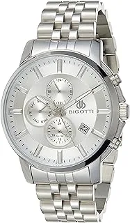 Bigotti BG.1.10334-1 Milano Stainless Steel Strap Watch for Men, Silver