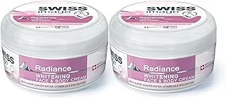 Swiss Image Radiance Face & Body Cream 2 X 200 ml Twin Pack | Enriched with Niacinamide & Shea Butter, Lightweight, Non Greasy, Easy Absorbing Body Cream for Radiant Skin Tone | For All Skin Types