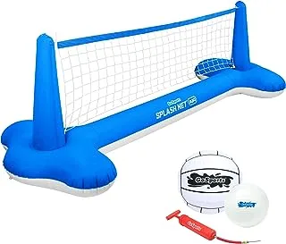 GoSports Splash Net Air, Inflatable Pool Volleyball Game - Includes Floating Net, Water Volleyballs and Ball Pump