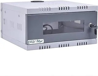 Plantex CCTV/DVR/NVR صندوق خزانة/رف DVR مثبت على الحائط مع قفل/رف الشبكة/رف الخادم مع مقبس الطاقة - 1U