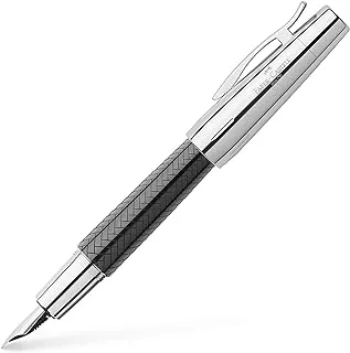 Faber-Castell e-motion precious resin parquet fountain pen, F, black-Made in Germany