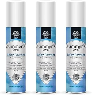 Summer's Eve Freshening Spray, Baby Powder, 2 oz, 3 Pack