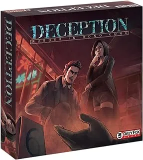 SuperHeated Neurons Deception: Murder in Hong Kong | 4-12 Players Official Version English and Arabic Language Group Game For Ages 14+ Board Mystery Original - Made China