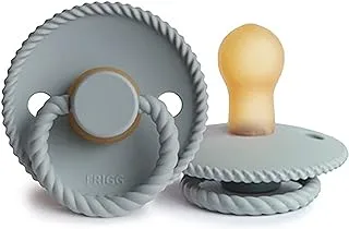 FRIGG Rope Latex Baby Pacifier 0-6M 1-Pack French Gray - Size 1