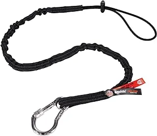 Ergodyne - 19002 Squids 3100 Tool Lanyard with Single Carabiner and Adjustable Loop End, Standard Length, Black