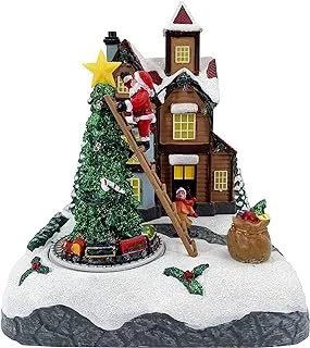 Smiffys Christmas Village Scene with Music 20x22.5cm