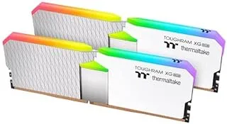 Thermaltake toughram xg rgb ddr4 3600mhz 32gb c18 (16gb x 2) 16.8 million color alexa, razer chroma, 5v motherboard syncable memory - white