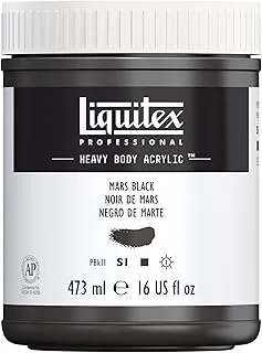 Liquitex Professional Heavy Body Acrylic Paint, 16-oz (473ml) Pot, Mars Black