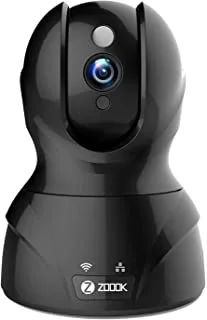 Zoook 2MP Wi-Fi Wireless IP Home Security Camera CCTV with Cloud Storage & Alexa Support with Pan/Tilt and Motion Detection - Black