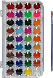 MARKQ Watercolor Paint Set, 36 Colors Non toxic Washable Watercolor Palette with 1 Paint Brushes for Artists, Kids & Adults Art & Craft Supplies