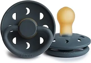 FRIGG Moon Phase Latex Baby Pacifier 0-6M 1-Pack Slate - Size 1