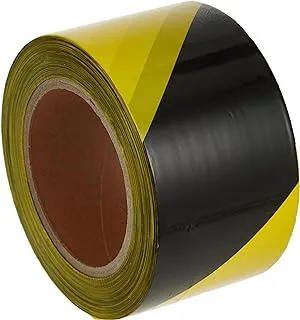 Faithfull FAITAPEBARBY Hazard Warning Barrier Tape 70mm x 500M Black/Yellow