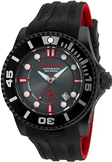 Invicta men's pro diver 47mm black stainless steel automatic watch with black silicone band, black (model: 20205)