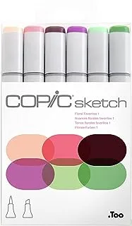 Copic Sketch, Alcohol Markers, 6pc Set, Floral Favorites 1