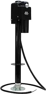 Quick Products JQ-3500B Power A-Frame Electric Tongue Jack with LED Work Light and Permanent Ground Wiring for Camper Trailer, RV - 3,650 lbs. Capacity (Higher then Standard 3,500 lbs. Jack!), Black