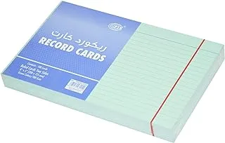 100-Cards FIS Record Card 8X5 Inch Green, 180GSM - FSIC85-180GR