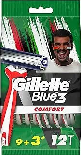 Gillette Blue3 Comfort Disposable Razor: 9+3 Count