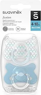 Suavinex 3801232 Anatomical Memories Fusion Soother 2-Pieces Set, Blue