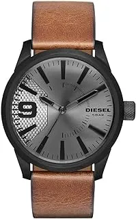 Diesel Men's Rasp Chrono Stainless Steel Watch with Leather Strap