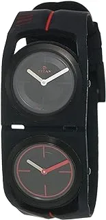 Titan Men's 'Edge Sport Dual Time' Quartz Rubber and Silicone Watch, Color:Black (Model: 1653NP02)