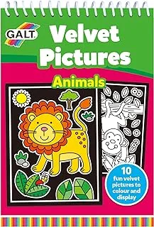 Galt Toys, Velvet Pictures - Animals, Colouring Books for Children, Ages 4 Years Plus