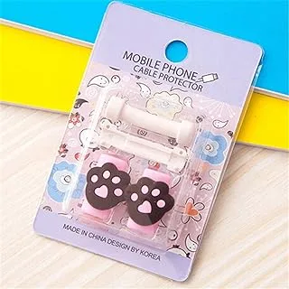 COOLBABY Mobile phone data cable protective sleeve charging headphone protector cat paw