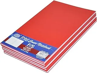 FIS PVC Cover NoteBook, 96 Sheets, 192 pages, Single Line, Red Colour 5-Piece - FSNBFS2QPVCRE