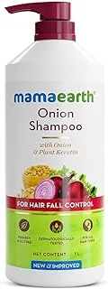 Mamaearth Onion Shampoo for Hair Growth & Hair Fall Control with Onion & Plant Keratin - 1 Litre