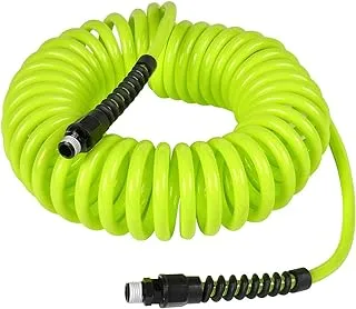 Flexzilla Polyurethane Recoil Air Hose, 1/4 in. x 25 ft., ZillaGreen - LP1425AFZ