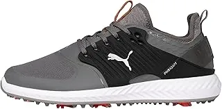 GOLF Men's Ignite Pwradapt Caged Golf Shoe, Quiet Shade-bronze-puma Black, 8.5